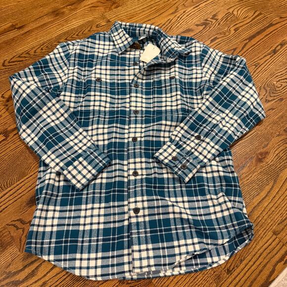 NWT Orvis Perfect Flannel Shirt in Blue Lagoon Size Medium - Picture 1 of 4